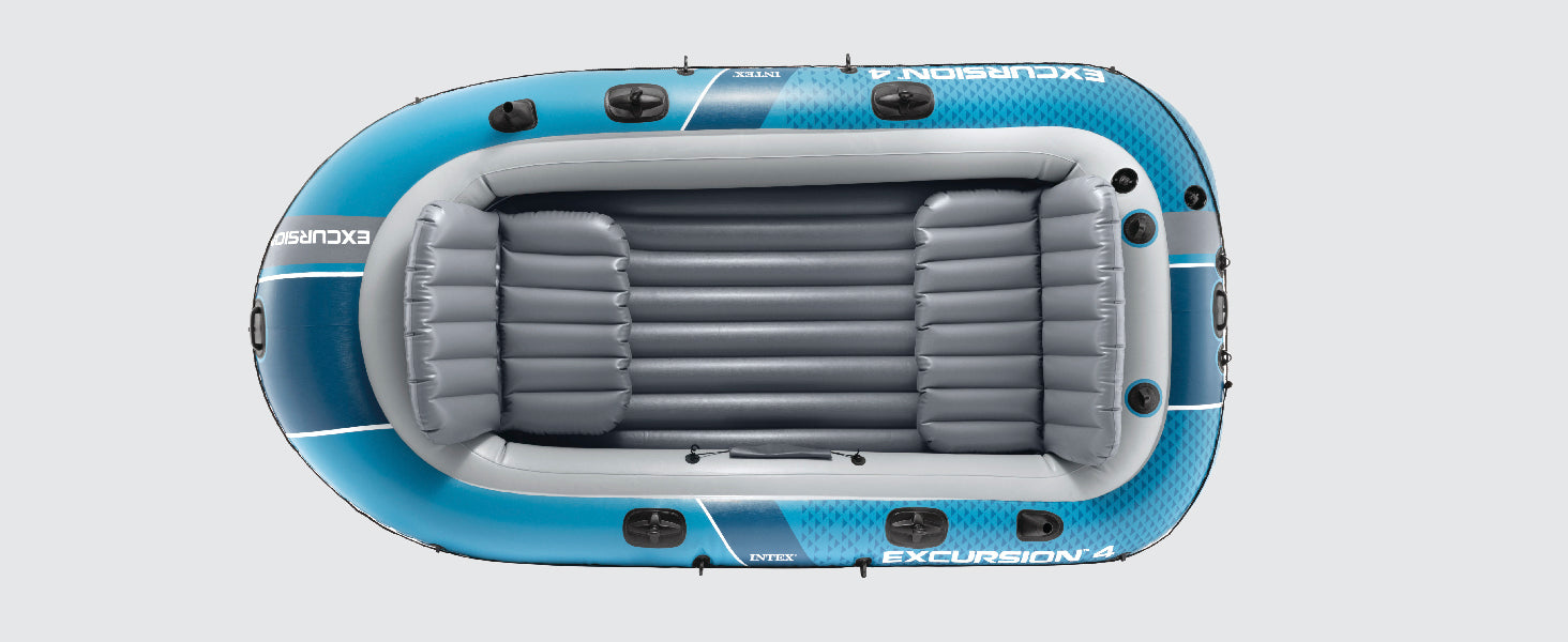 Bote inflables para 4 personas, ideal para estanques, lagos, ríos