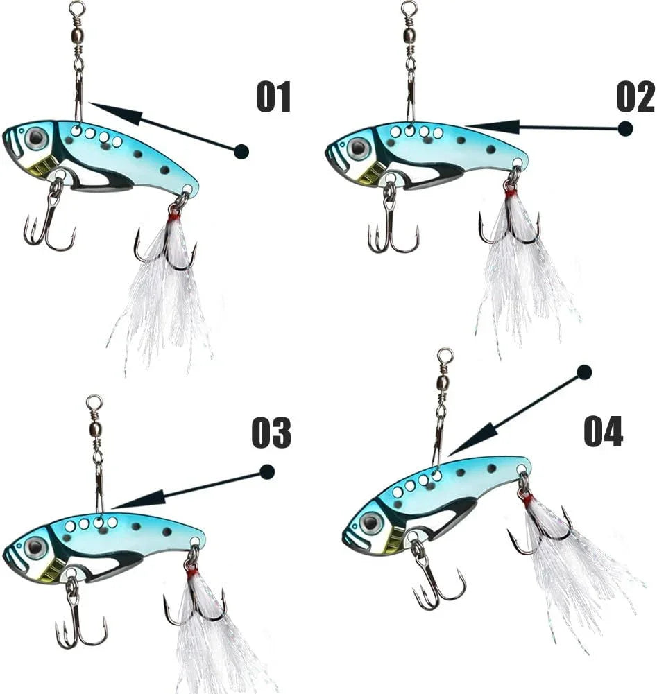 Spinner Spoon Blade Swimbait Agua Dulce Agua Salada Aparejos de Pesca Señuelos y Cebos - 4 piezas