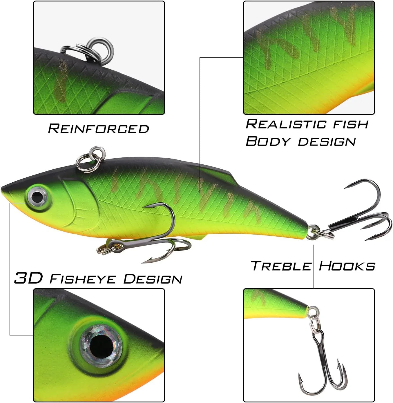 Juego de señuelos de pesca Crankbaits, cebos duros, cebos de natación, para bote, para superficie