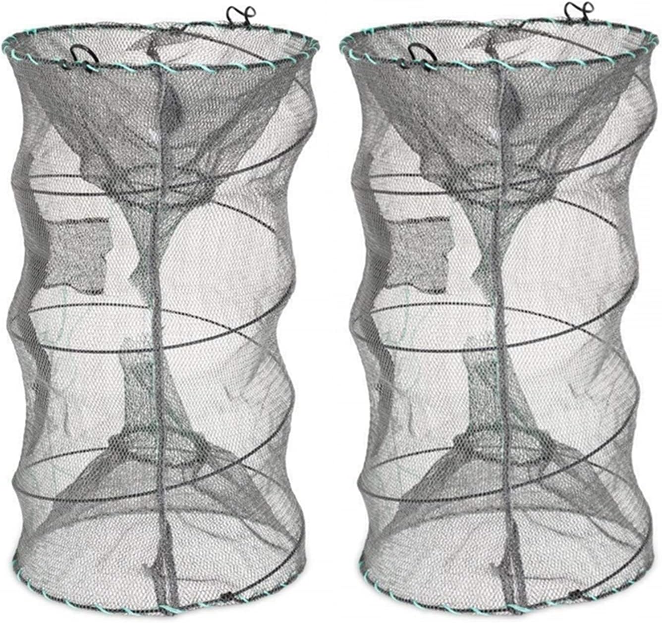 Trampas de Cebo para Pesca – 2 Piezas – Redes plegables portátiles para cangrejos, langosta y camarones, con accesorios incluidos.