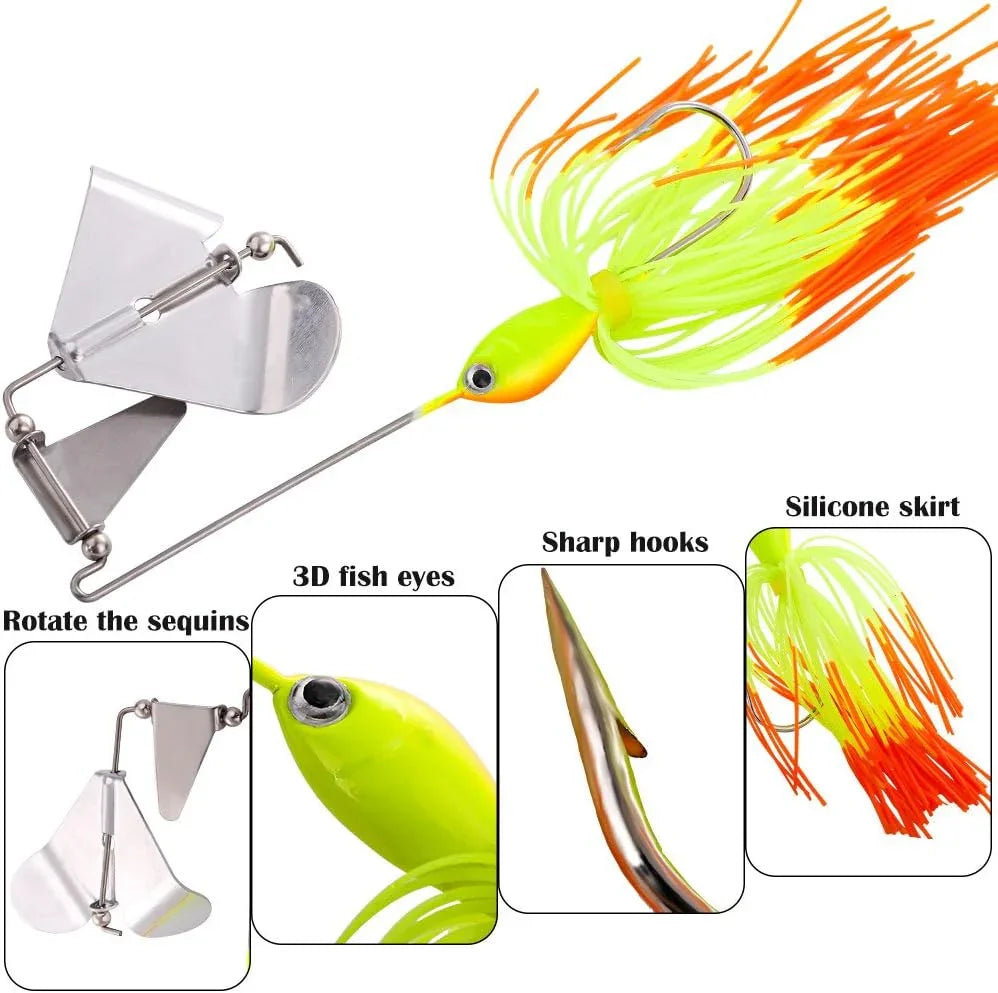 Señuelos de pesca Buzzbait Spinnerbait Jigs Señuelo para pesca de lucio bajo