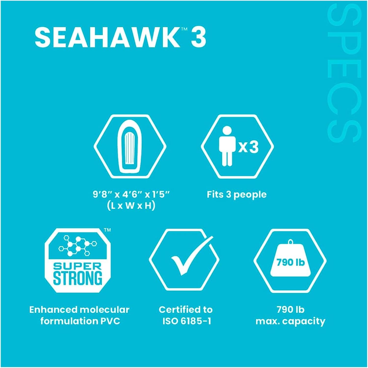 Bote inflables para 3 personas, ideal para estanques, lagos, ríos