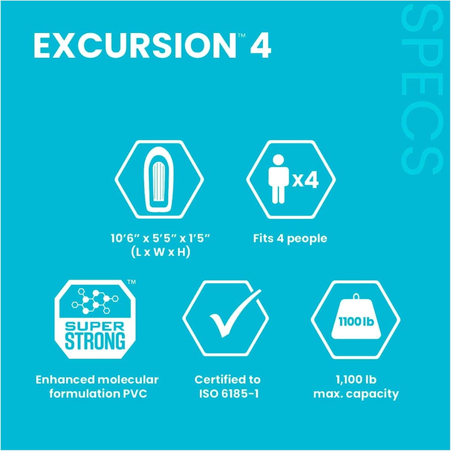 Bote inflables para 4 personas, ideal para estanques, lagos, ríos