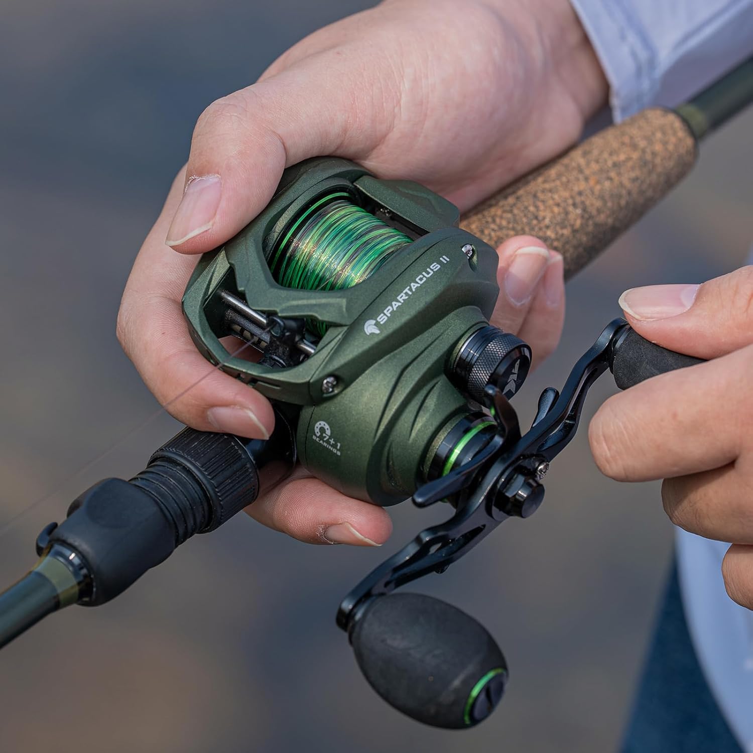 Hilo de pescar Monofilamento premium - Verde Camuflado - 274 Metros - Sedal resistentes a la abrasión