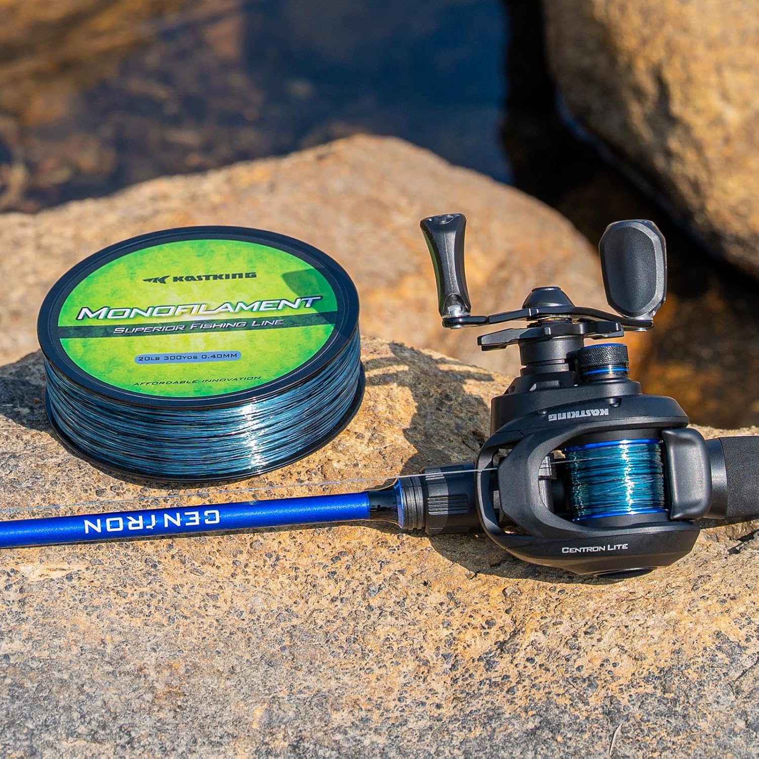 Hilo de pescar Monofilamento premium - Azul Camuflado - 274 Metros - Sedal resistentes a la abrasión