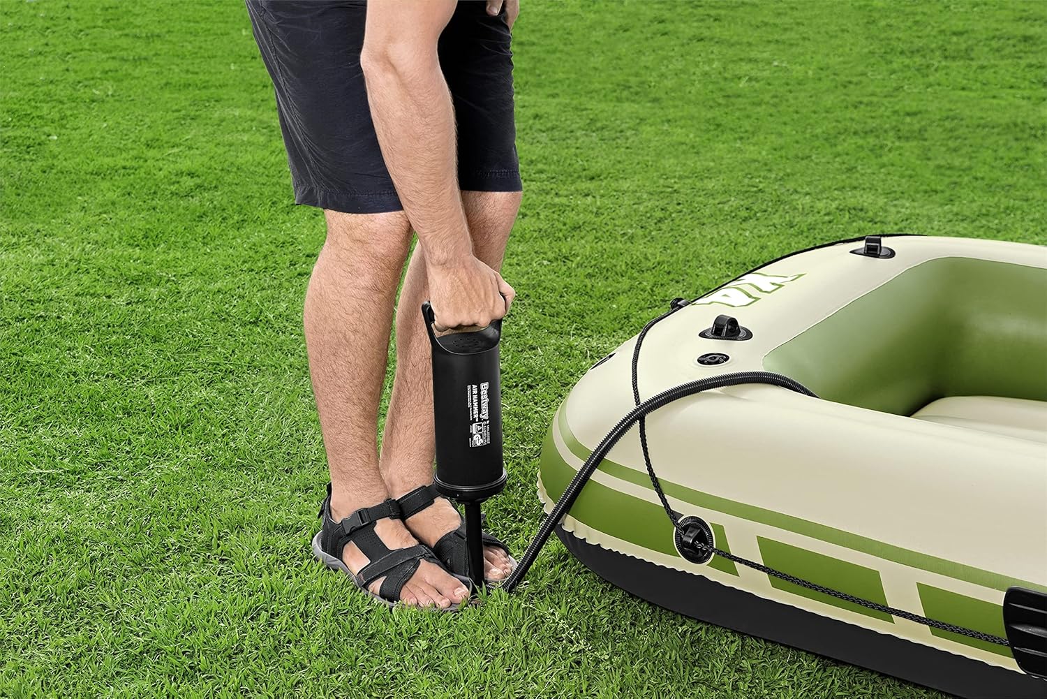 Bote inflable para 3 personas, ideal para estanques, lagos, ríos