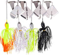 Kit de 4 Señuelos de Pesca Buzzbait Spinnerbait Jigs