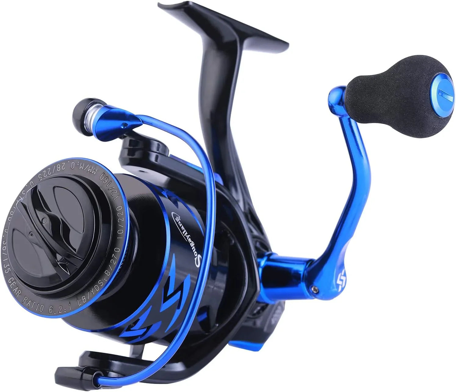 Combo de Caña de Pescar y Carrete Spinning Telescópica 1.8m Azul