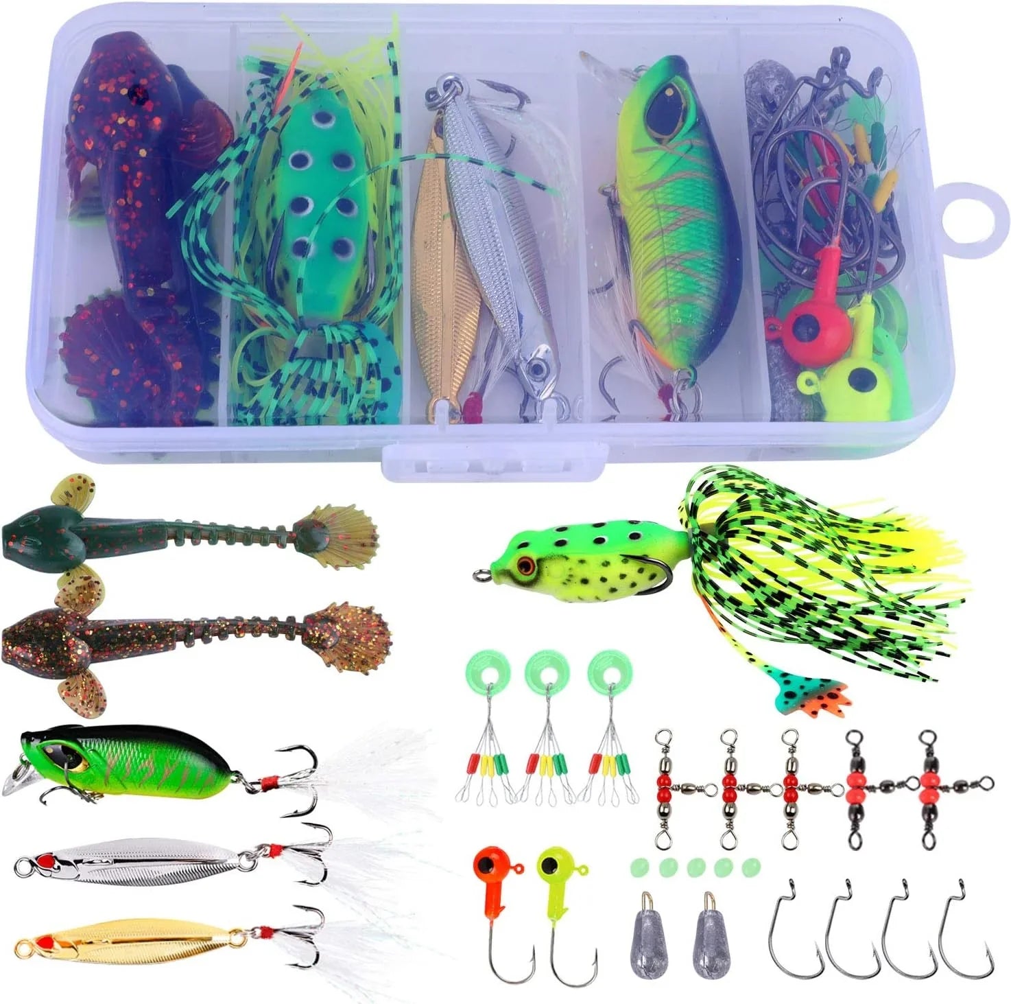 Combo de Caña de Pescar y Carrete Spinning Telescópica 1.8m Azul